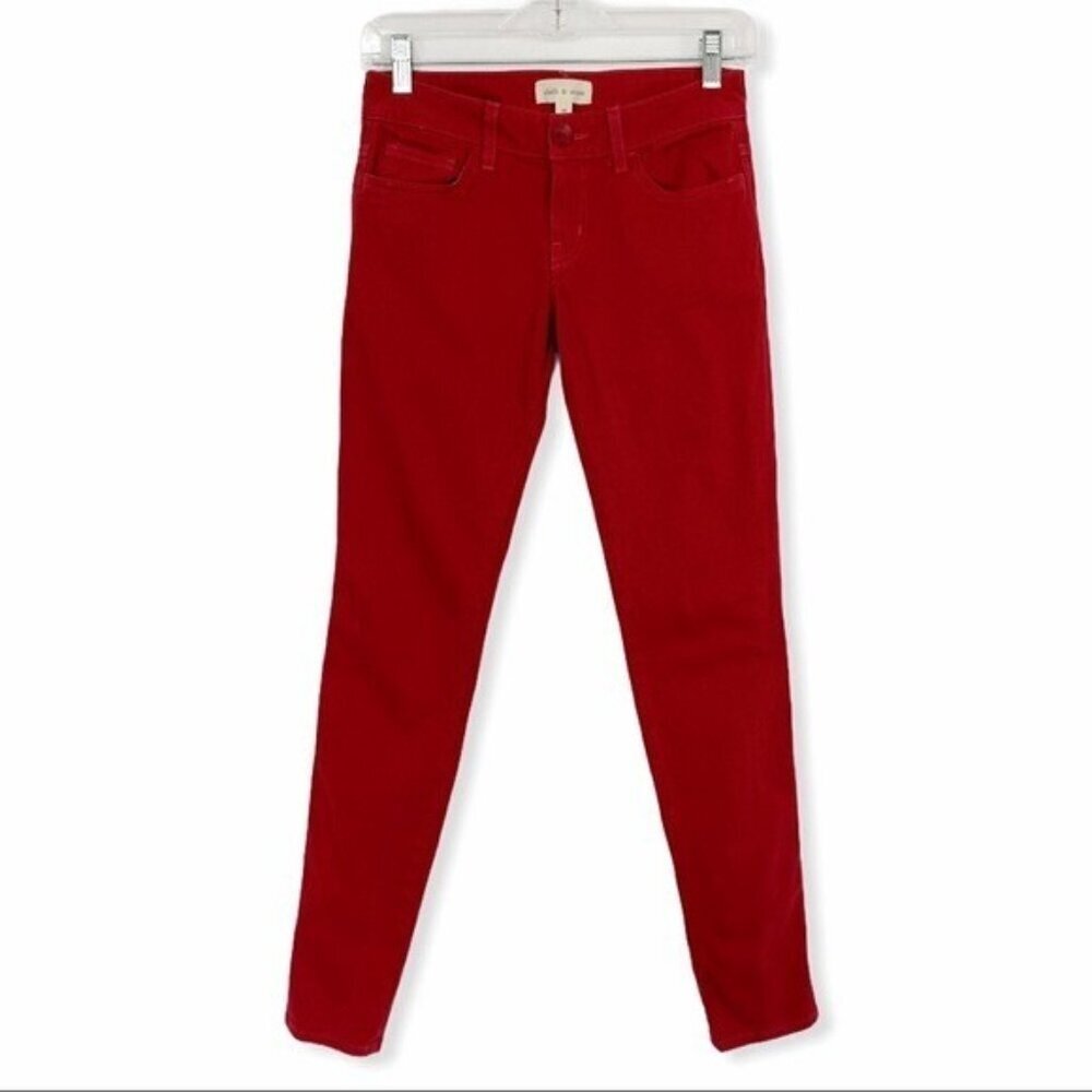 Cloth And Stone‎ Red Skinny Jeggings 25 Stretch Pull On Soft Casual Pants